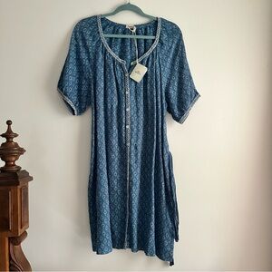 Faherty • Carmel Linen Button-Up Minidress in Key Largo Blue